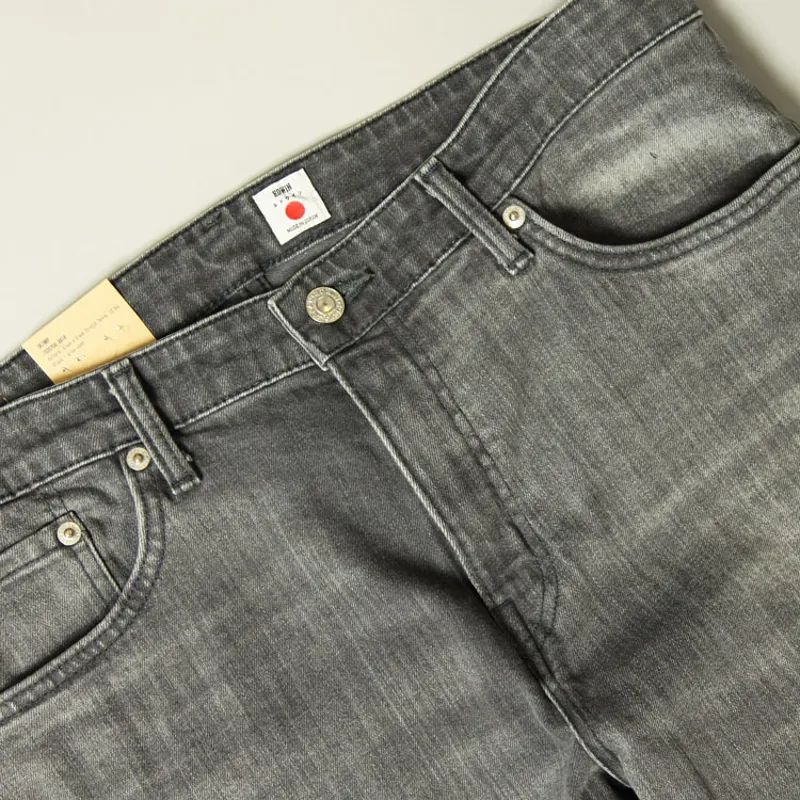 Edwin Skinny Kaihara Stretch - Black Grey Used-3